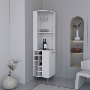 Gulches Wine and Cup Storage Unit with 10 Built in Racks 4.4''W x 4.7''H, Cup Rack, 2Shelves 20.8''H x 17.7''H x 16.4''W,2 Internal Shelves - 1 of 4