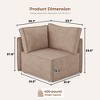 XIZZI Modular Corduroy Sectional Sofa: 5 Sold-Separately Units (Corner, Arms, Ottoman) | Black/Camel | Standard/Large Cushion Options | DIY Friendly - 2 of 4