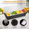 Aoibox Fruit, Veggie & Condiment Caddy with Lid Dispenser Tray, Plastic Garnish Station for Bartending & Serving Taco, Ice Cream, Salad Bar, etc. - 3 of 4
