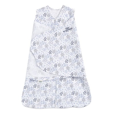 Image of HALO Innovations Sleepsack 100% Cotton Swaddle Wrap - Blue Floral S