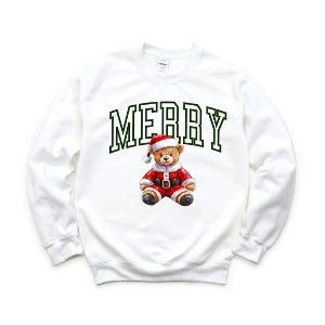Simply Sage Market Women's Graphic Sweatshirt Merry Bear - 1 of 4