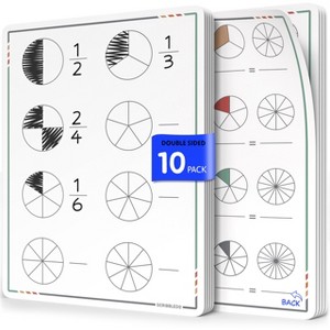 SCRIBBLEDO Fraction 9"x12" Dry Erase Sheets Pack of 10 - 1 of 4