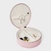 Round Travel Jewelry Organizer with Pearl Bow - A New Day™ Pink - 2 of 2