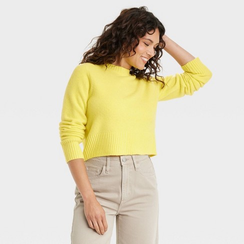 Yellow deals pullover women's