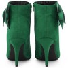 Allegra K Women's Pointy Toe Bow Decor Zip-Up Stiletto Heels Ankle Boots - 3 of 4