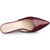 Allegra K Women's Casual Office Pointed Toe Slip-On Stiletto Slide Mules Heels - 4 of 4