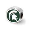 Black Bow Jewelry Sterling Silver Michigan State Spartans NCAA Bead Charm - 2 of 4