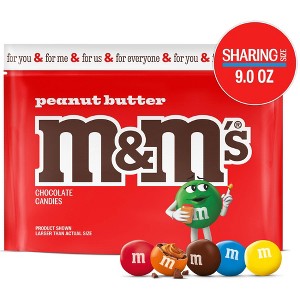 M&M's Peanut Butter Chocolate Candy - Sharing Size - 9oz - 1 of 4