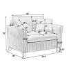 Accent Chair Modern with Tufted Corduroy Upholstery for Living Room or Bedroom 46.5in Wide-3irtyhousy - 4 of 4