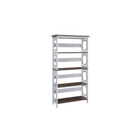 60 Omega 5 Tier Bookcase Driftwood Shelves And White Breighton Home Target