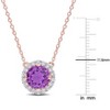 EVERLY JEWELRY | Sterling Silver  2 3/4 CT TGW Created Sapphire Fashion Pendant With Chain, 18-inch - 2 of 4