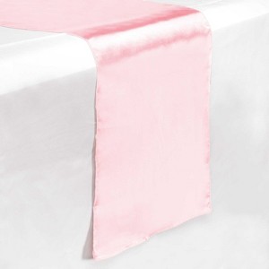 Lann's Linens 5-Pack Satin 12" x 108" Table Runners for Wedding, Banquet - 1 of 2