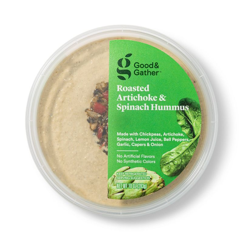 Roasted Artichoke and Spinach Hummus - 10oz - Good & Gather&#8482;, 1 of 8