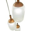 Bronze & Clear Glass Pendant Lamp – American Country-Retro Ceiling Light for Living Room, Bedroom or Reading Nook, 110–120V - 4 of 4