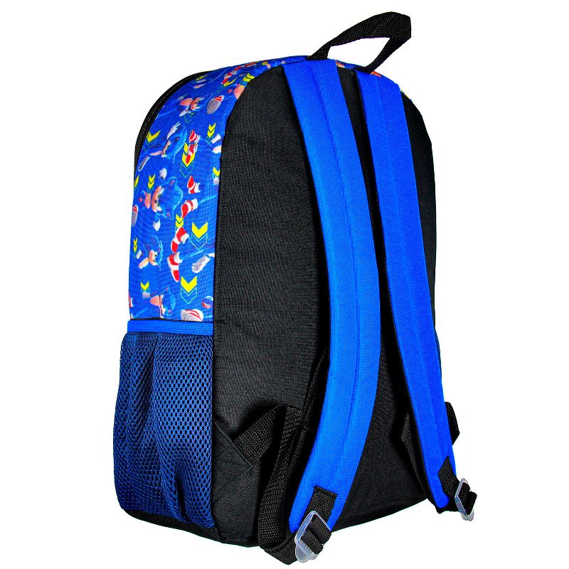 Sonic the Hedgehog 2 Movie Sonic Tails 16" Backpack w/ Lunch Tote 5 Piece Set Multicoloured, 4 of 7
