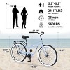SEVOBAL Bicycles 26 Inch Women's Beach Cruiser Bike Single Speed Steel Frame Coaster Brake for Comfort Rides, Blue, 69.29"*25.98"*39.37" - 4 of 4