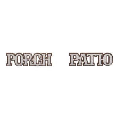 Transpac MDF/Metal Porch/Patio Decor Set of 2 Spring Home Decorations