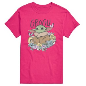 Men's - The Mandalorian - Floral Spring Grogu Short Sleeve Graphic T-Shirt - 1 of 3