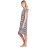 Casual Nights Women's Cotton Short Sleeve Sleep Dress, Nightshirt, Nightgown - 3 of 4