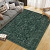 Area Rugs for Living Room Bedroom, Large Washable Rug Vintage Distressed Floral Boho Carpet Indoor Dining Room Kids Room Entryway Non Slip Low Pile - 2 of 4