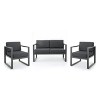 Christopher Knight Home Perry 3 Piece Outdoor Aluminum Chat Set with Water-Resistant Cushions - 4 of 4