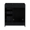 Dexmalle Black 30'' Bathroom Vanity without Sink,Solid Wood Frame Bathroom Storage Cabinet Only - 3 of 4