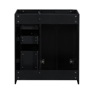 VYNXARIA 30'' Bathroom Vanity without Sink - Solid Wood Storage Cabinet with 3 Drawers - 1 of 4