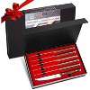 imarku Steak Knives, Serrated Steak knives Set of 6, Japanese HC Steel Knife Set, Premium Serrated Carbon Stainless Steel Steak Knife, Silver - 3 of 4