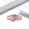 Porsha Wedding Ring Set for Women Engagement Ring Two Matching Bands Sterling Silver by Ginger Lyne - 2 of 4