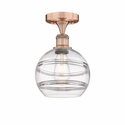 Rochester - 1 Light Semi-Flush Mount In Industrial Style-10 Inches Tall and 8 Inches Wide