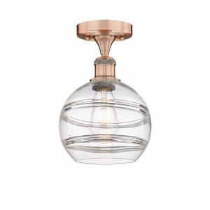 Rochester - 1 Light Semi-Flush Mount In Industrial Style-10 Inches Tall and 8 Inches Wide - 1 of 1