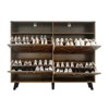 Shoe Storage Cabinet with 4 Flip Drawers & Open Storage,Farmhouse Shoe Organizer,Freestanding Narrow Shoe Rack Cabinet for Hallway,Living Room - 2 of 4