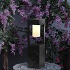 Outdoor Metal Lantern with LED & Bluetooth Speaker, Solar-Powered - Alpine Corporation - 2 of 4