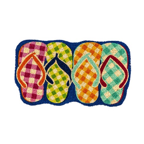 Evergreen 16 X 28 Inches Flip Flops Welcome Door Mat