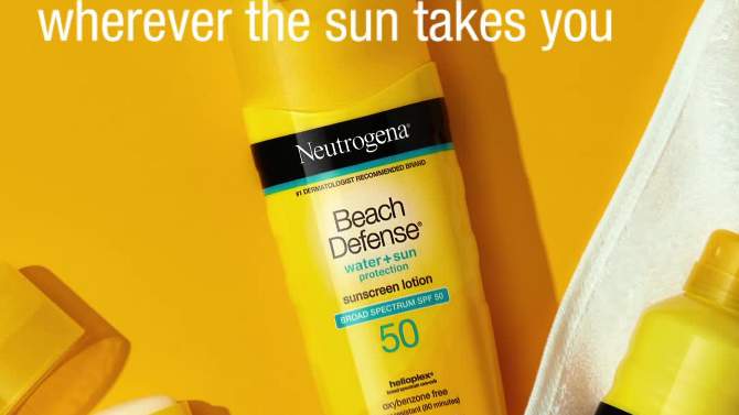 Neutrogena Beach Defense Sunscreen Lotion, SPF 70, 6.7 fl oz, 2 of 12, play video