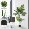 Kumasinova Artificial Palm Tree, Double-Stem Loose Tail, 18-Leaf Potted Fake Plant, Maintenance-Free Artificial Plants Indoor/Outdoor - 2 of 4