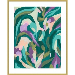 Amanti Art Jungle Wave I by June Erica Vess Wood Framed Wall Art Print - 1 of 4
