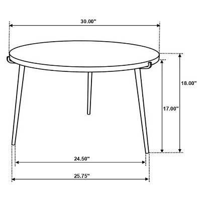 Pilar Round Mango Wood and Black Metal Coffee Table