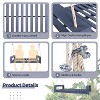 CAVINAS Twin Size Outdoor Swing Bed with Hemp Ropes,Acacia Wood Porch Swing for Courtyard,Garden - 4 of 4