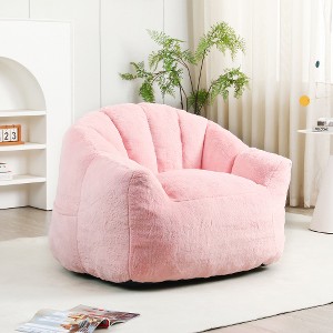 Ridstar Foam-Filled Accent Chair with Armrests for Living Room & Bedroom-Pink - 1 of 4