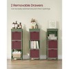 VASAGLE Bathroom Floor Cabinet, Bathroom Storage Organizer Rack Stand, Multifunctional Corner Unit, 2 Drawers, 35 Inches in Height - 2 of 4