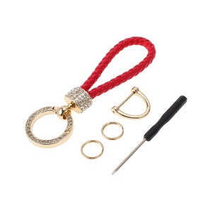 Unique Bargains Universal Car Key Chain with Ring Microfiber