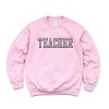 Simply Sage Market Embroidered Teacher Outline Sweatshirt - 2 of 4