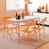 Folding Chairs 4 Pack, Sturdy metal frame supports up to 350 lbs£¬ Portable folding chairs ideal for dining, living, office, and outdoor events. - 2 of 4