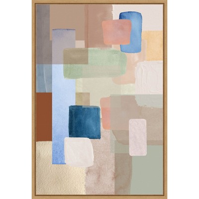 Sylvie Maple Framed Abstract Geometric Canvas Wall Art, 23 x 33 Inches