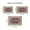Kumasinova Vintage Boho Area Rug, Washable Rug with Floral Pattern, Faux Cashmere Living Room Rug, Non-Slip Rugs, Stain-Resistant Door Mat - 3 of 4