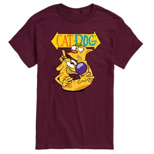 Men's - Nickelodeon - Cat Dog Sign Short Sleeve Graphic T-Shirt - 1 of 4