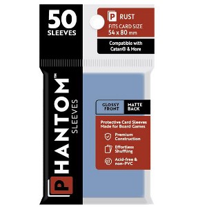 Phantom Sleeves: "Rust Size" (54mm x 80mm) - Gloss/Matte (50) (Compatible with: Catan® and More) - 1 of 1