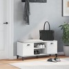 vidaXL Shoe Bench Storage Shelf Organizer Hallway Furniture Solid Wood Pine - 3 of 4