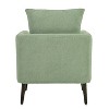 Racxily Modern Fabric Accent Chair Upholstered Chair with Pillow,Mid Century Style, Circle Fleece,for Living Room/Bedroom,Anti-Slip Footpad - 2 of 4